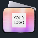 Rosa Lila Metallic - Anpassningsbar Logotyp Promot Laptop Fodral<br><div class="desc">Modern Guld,  Rosa och Lila Pastel Rainbow Ombre Faux Metallic Stainless Guld Elegant Anpassningsbar Logotyp Promotional Laptop Bag eller Sleeve Promotional (promo) Annons Fodral. Det här fodral kan anpassas så att det omfattar företagets eller företagets logotyp.</div>