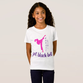 Rosa Lila Modern Cute Girl Martial Arts Karate T Shirt