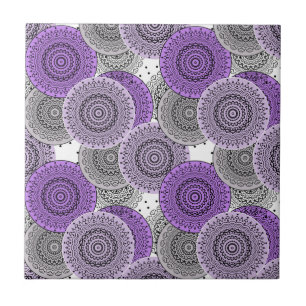 Rosa lila mönster arabic mandala oriental stil kakelplatta
