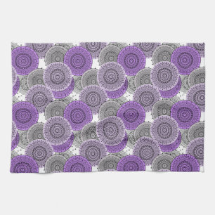 Rosa lila mönster arabic mandala oriental stil kökshandduk