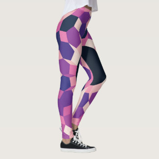 Rosa Lila Mönster Leggings