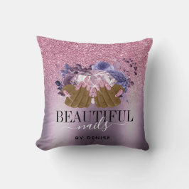 ROSA lila nagelsalonist, nagel tekniker Kudde