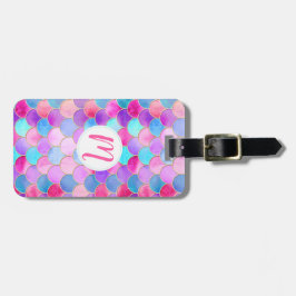 Rosa, Lila och akvatiska Sjöjungfrun Mönster Bagagebricka