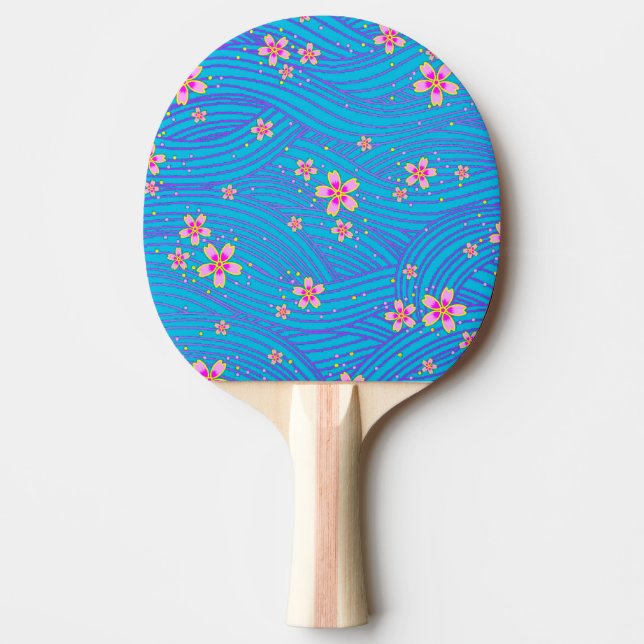 rosa lila och blå pingisracket (Framsidan)