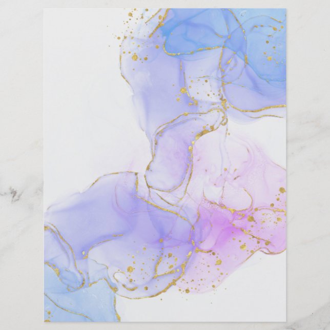 Rosa, Lila och Bläck-skräpbok Papper (Framsida)