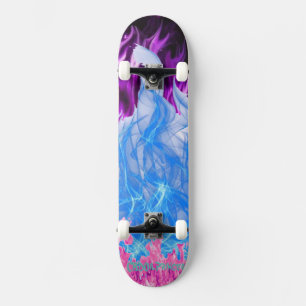 ROSA, LILA och BLUE FLAMES! Mini Skateboard Bräda 18,5 Cm
