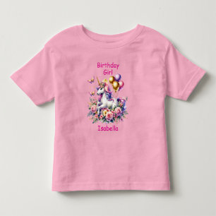 Rosa, Lila och Guld Unicorn T Shirt