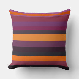 Rosa, Lila och orange Rand Kudde