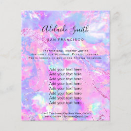 rosa lila opal stone FAUX-holograf Flyer