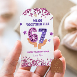 Rosa lila paljetter 67 glimmer valentinstag märke presentetikett