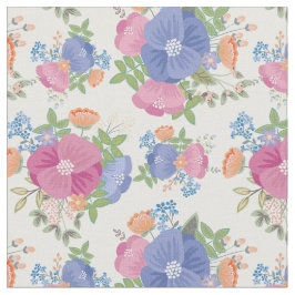 Rosa Lila Pastellkrita, Blommönster Tyg