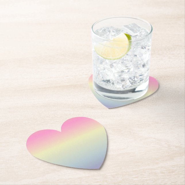 rosa lila  pastellregnbåge med låg chic underlägg papper (Insitu)