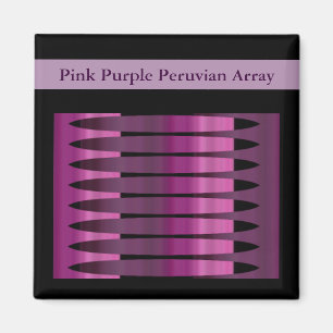 Rosa Lila Peruvian Array Magnet 2x2 Square