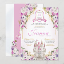 Rosa Lila Princess Castle Royal Quinceanera