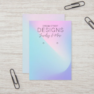 Rosa Lila Rainbow Earring Visning Card Visitkort