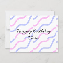 Rosa lila ränder födelsedag namnet text