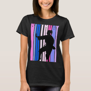 Rosa Lila Retro Dotter Karate Womens Birthday T Shirt