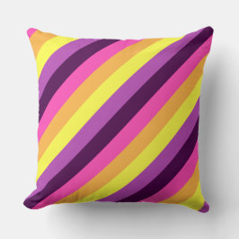 Rosa Lila Retro Rand Big Dekorativ kudde