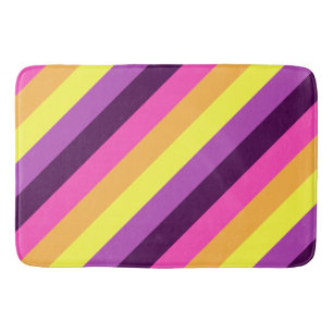 Rosa Lila Retro Rand Large Bath Mat Badrumsmatta