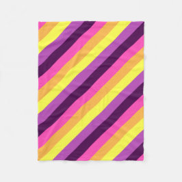 Rosa Lila Retro Rand Small Fleece Blanket