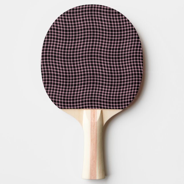 Rosa Lila Rutig Schackrutig Sömlös Mönster Pingisracket (Framsidan)