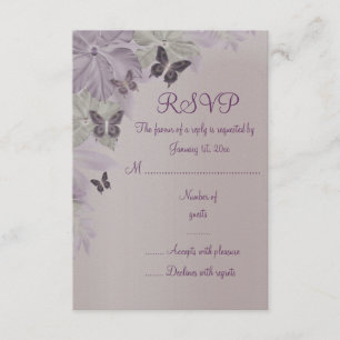 Rosa & Lila Shimmer Butterfly Sweet 16 OSA kort