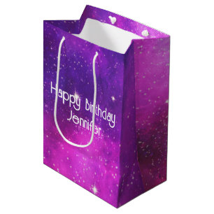 Rosa & Lila Space & Stars Faux Galaxy Birthday