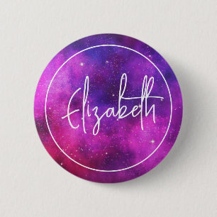 Rosa & Lila Space & Stars Faux Galaxy Knapp