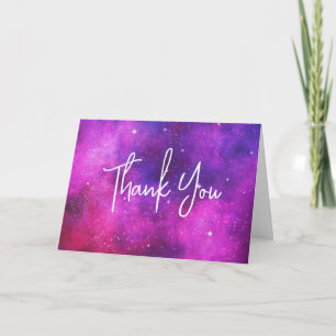 Rosa & Lila Space & Stars Faux Galaxy Tack Kort