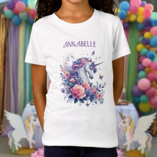 Rosa Lila Sparkles Namn T Shirt