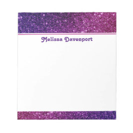 Rosa & Lila Sparkling Glitter Gemstones Anteckningsblock