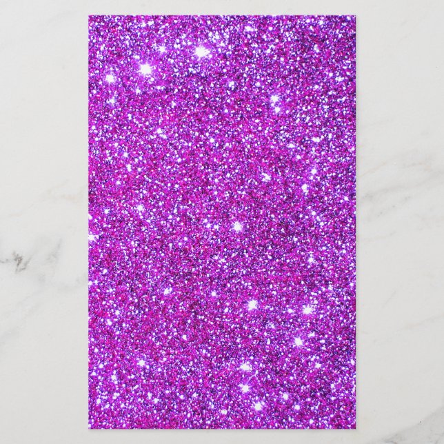 Rosa Lila Sparkly Glam Glitter Designer Flygblad (Framsidan)
