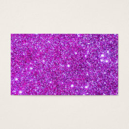 Rosa Lila Sparkly Glam Glitter Designer Visitkort