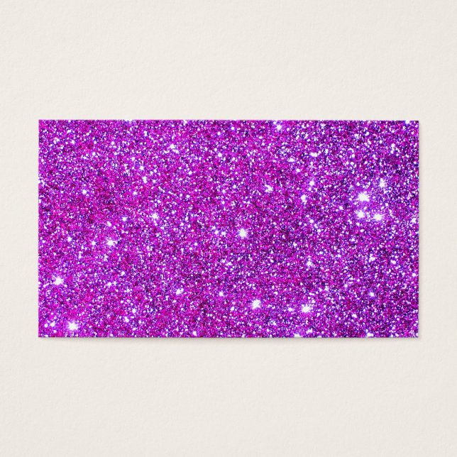 Rosa Lila Sparkly Glam Glitter Designer Visitkort (Framsidan)