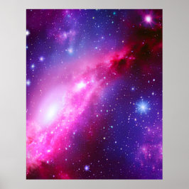 Rosa Lila Spiral Galaxy Poster
