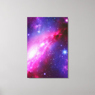 Rosa Lila Spiral Galaxy Stretched Canvas