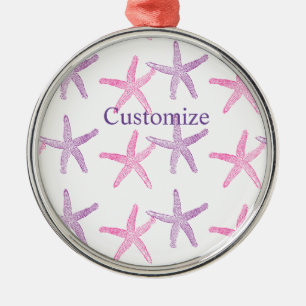 Rosa Lila Starfish Thunder_Cove Julgransprydnad Metall