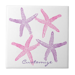 Rosa Lila Starfish Thunder_Cove Kakelplatta
