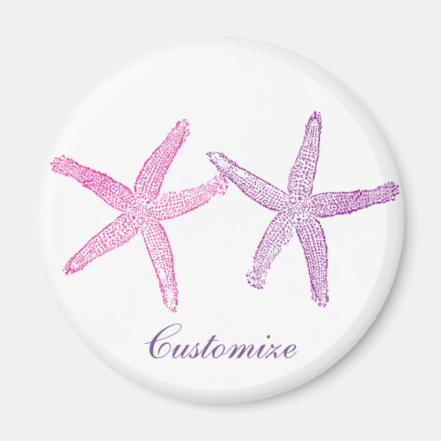 Rosa Lila Starfish Thunder_Cove Magnet (Framsidan)