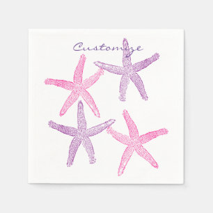 Rosa Lila Starfish Thunder_Cove Pappersservett