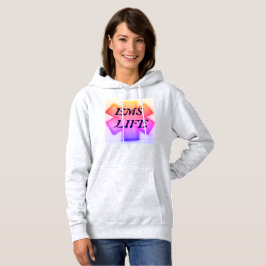 Rosa lila stjärna för kvinnors "EMS Life"-gult T Shirt