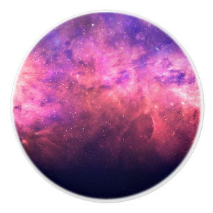 Rosa Lila Stjärnhimmel Kosmisk Galax Himmel Eld Gl Knopp