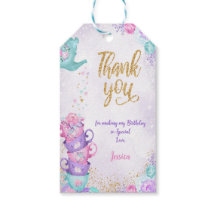 Rosa & lila tekalaspresentkort 