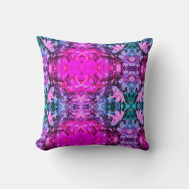 Rosa Lila Tie Dye Kaleidoscope Psychedelic Kudde