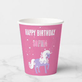 Rosa Lila Unicorn Birthday