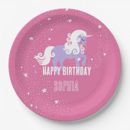 Rosa Lila Unicorn Birthday