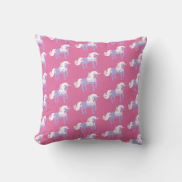Rosa Lila Unicorn Kudde