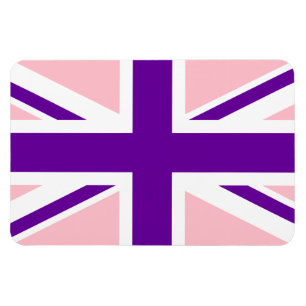 Rosa Lila Union Jack Magnet