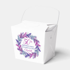 Rosa Lila Utandning 50: e Födelsedagsfesten Presentaskar