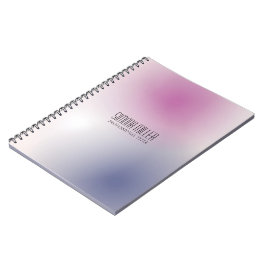 Rosa Lila Vit Minimalistisk Estetisk Gradient Anteckningsbok